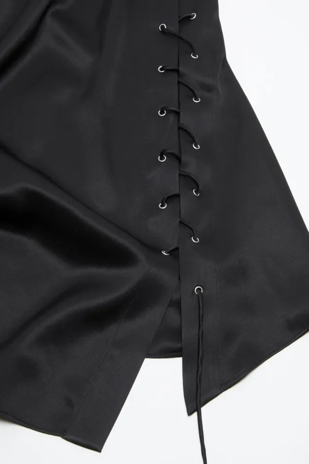 Acne Studios Fringe Wrap Blouse Black Women Shirts and Blouses Acne Studios Fringe Wrap Blouse Black Women Shirts and Blouses
