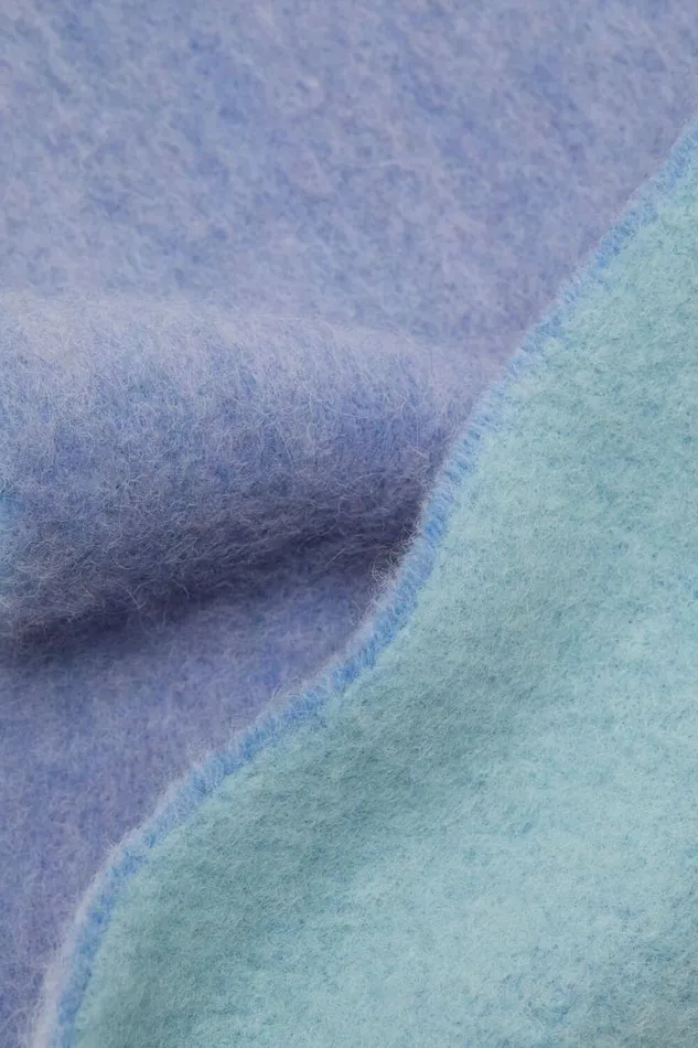 Acne Studios Fringed Scarf Logo Label Bluelight Blue Men Scarves Acne Studios Fringed Scarf Logo Label Bluelight Blue Men Scarves