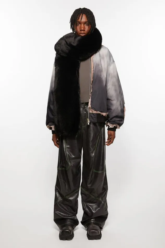 Acne Studios Furry Scarf Black Men Scarves Acne Studios Furry Scarf Black Men Scarves