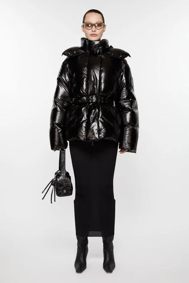 Acne Studios Hooded Puffer Jacket Black Women Outerwear