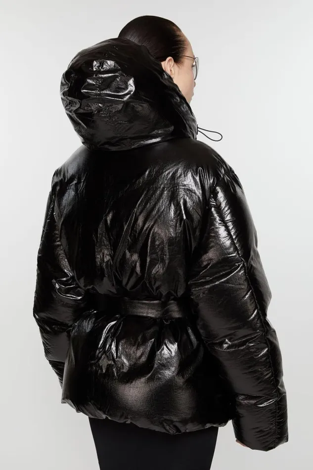Acne Studios Hooded Puffer Jacket Black Women Outerwear