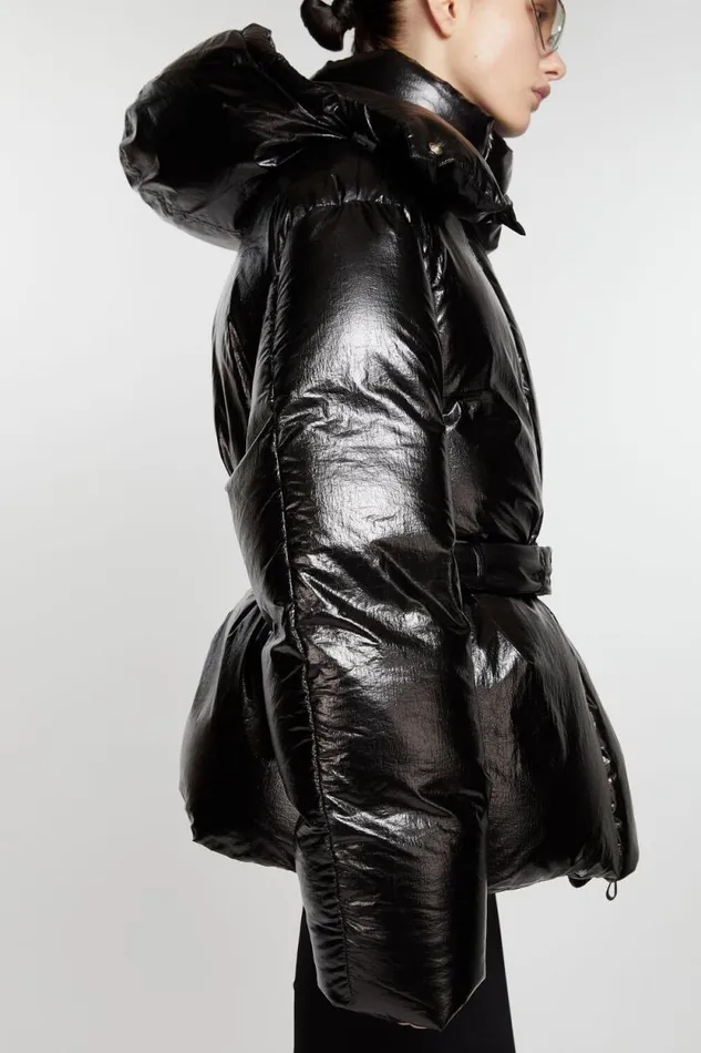 Acne Studios Hooded Puffer Jacket Black Women Outerwear