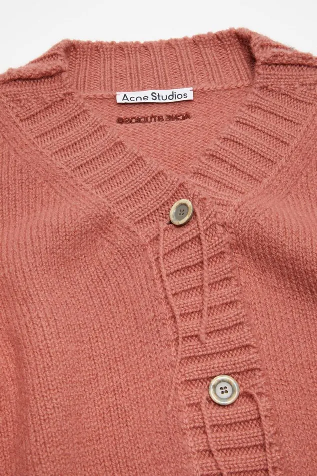 Acne Studios Knit Cardigan Faded Pink Women Knitwear Acne Studios Knit Cardigan Faded Pink Women Knitwear