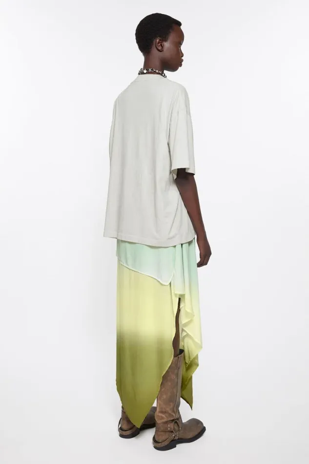 Acne Studios Layered Tshirt Dress Pastel Yellow Women Dresses Acne Studios Layered Tshirt Dress Pastel Yellow Women Dresses