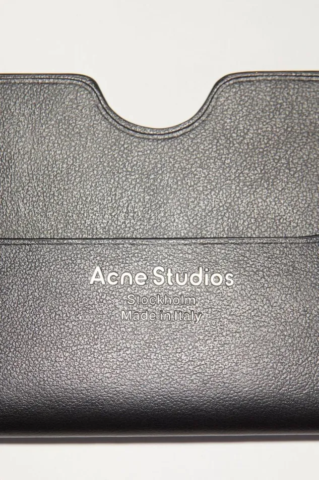 Acne Studios Leather Card Case Black Men Small Leather Goods Acne Studios Leather Card Case Black Men Small Leather Goods