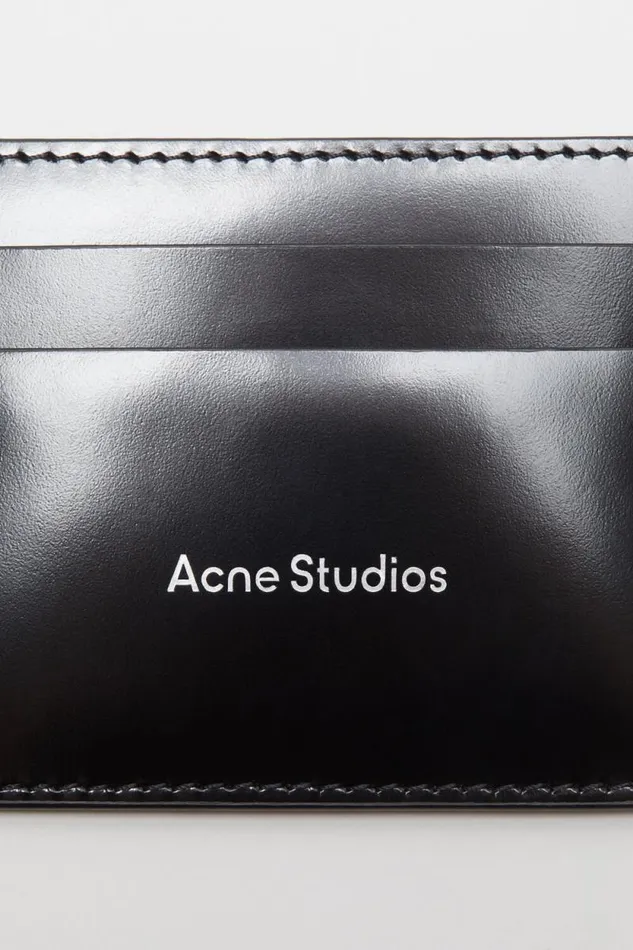 Acne Studios Leather Card Holder Black Women Small Leather Goods