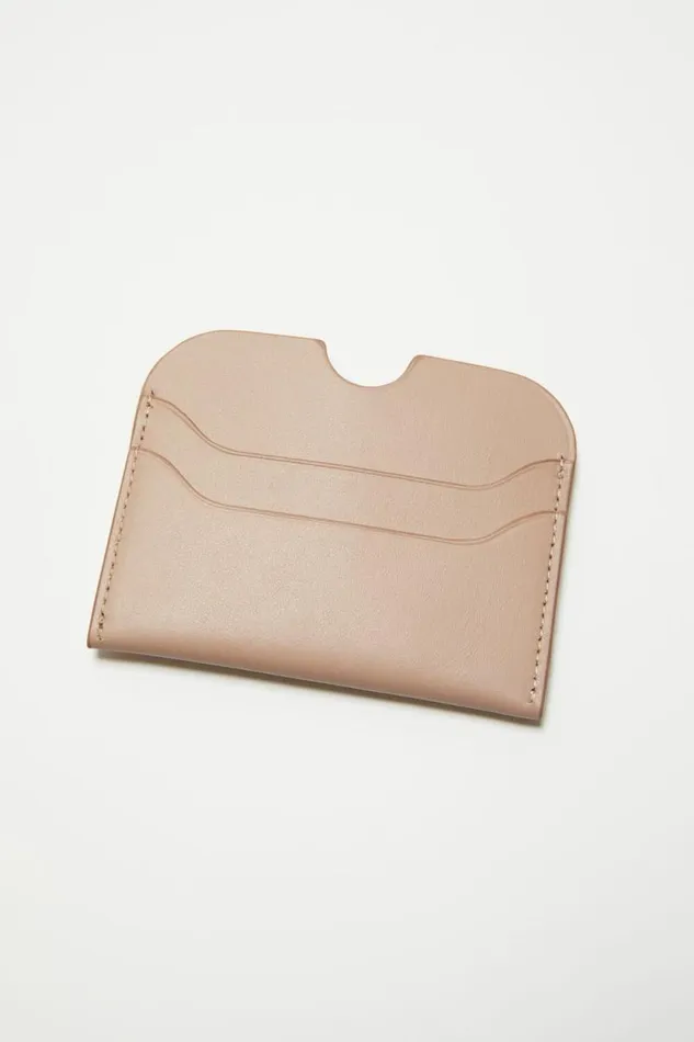 Acne Studios Leather Card Holder Taupe Beige Women Small Leather Goods Acne Studios Leather Card Holder Taupe Beige Women Small Leather Goods