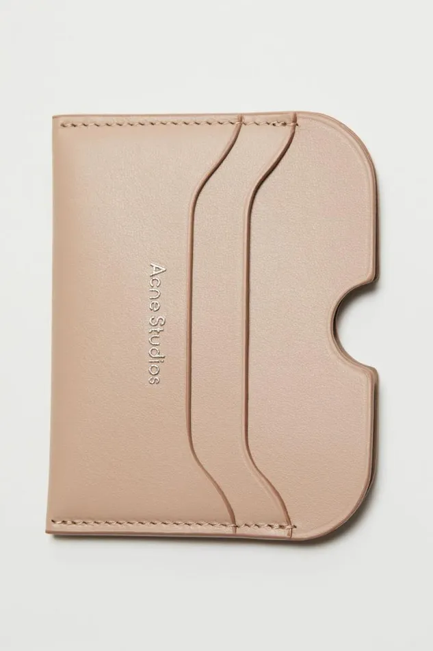 Acne Studios Leather Card Holder Taupe Beige Women Small Leather Goods Acne Studios Leather Card Holder Taupe Beige Women Small Leather Goods