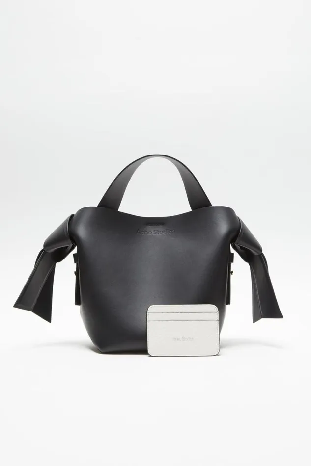Acne Studios Leather Card Holder White Women Small Leather Goods