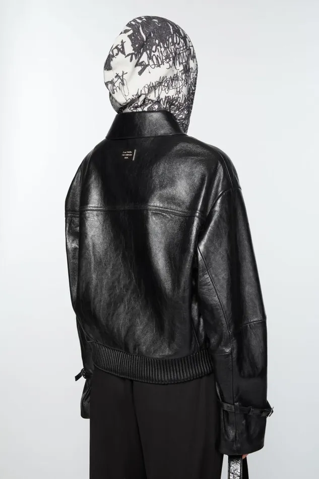 Acne Studios Leather Jacket Black Women Outerwear