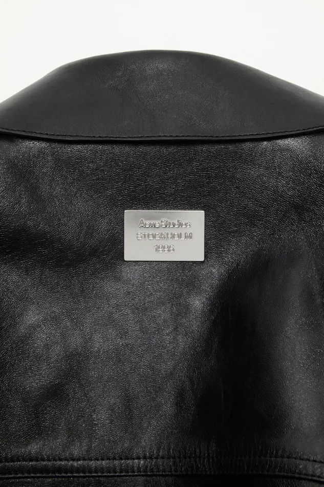Acne Studios Leather Jacket Black Women Outerwear