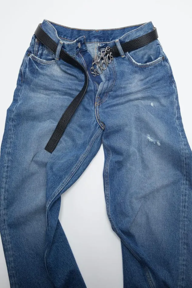 Acne Studios Logo Buckle Belt Black Women Belts Acne Studios Logo Buckle Belt Black Women Belts