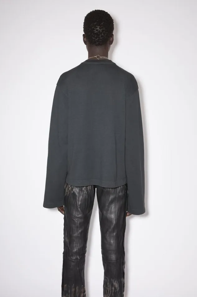 Acne Studios Logo Long Sleeve Tshirt Black Women Tshirts