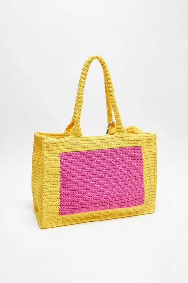 Acne Studios Logo Stud Tote Bag Pinkyellow Men Bags Acne Studios Logo Stud Tote Bag Pinkyellow Men Bags