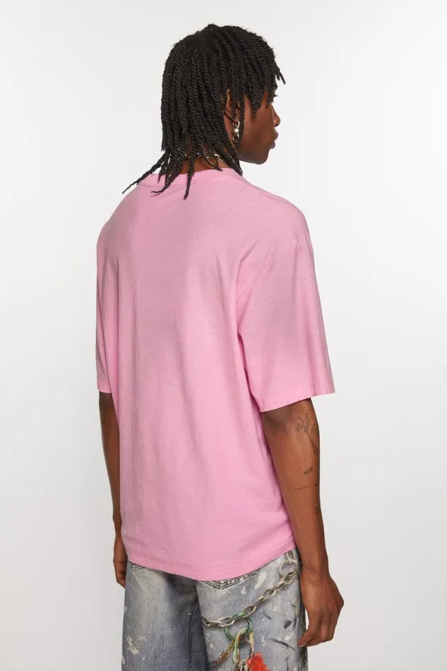 Acne Studios Logo Tshirt 8211 Relaxed Fit Cotton Candy Pink Women Tshirts Acne Studios Logo Tshirt 8211 Relaxed Fit Cotton Candy Pink Women Tshirts