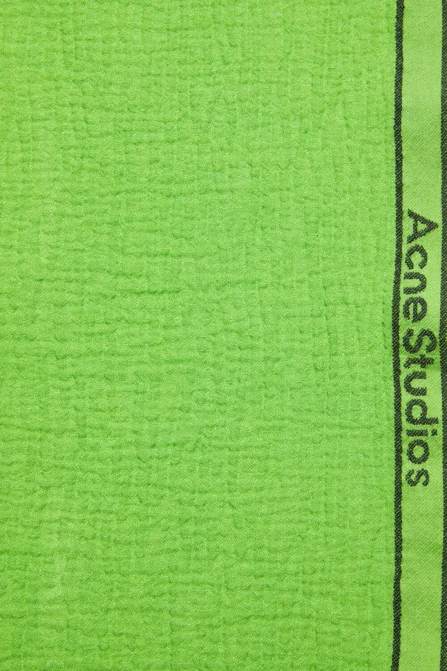 Acne Studios Logo Tape Scarf Green Women Scarves Acne Studios Logo Tape Scarf Green Women Scarves