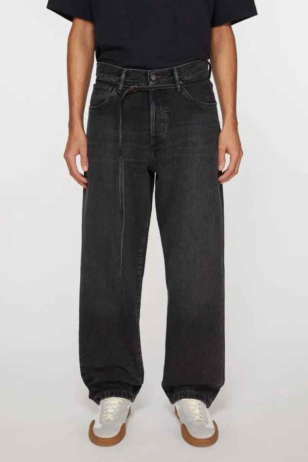 Acne Studios Loose Fit Jeans 8211 1991 Toj Black Men Jeans