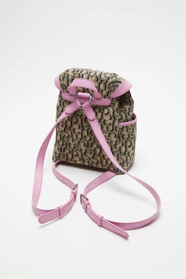 Acne Studios Mini Backpack Monogram Beigepink Men Bags Acne Studios Mini Backpack Monogram Beigepink Men Bags