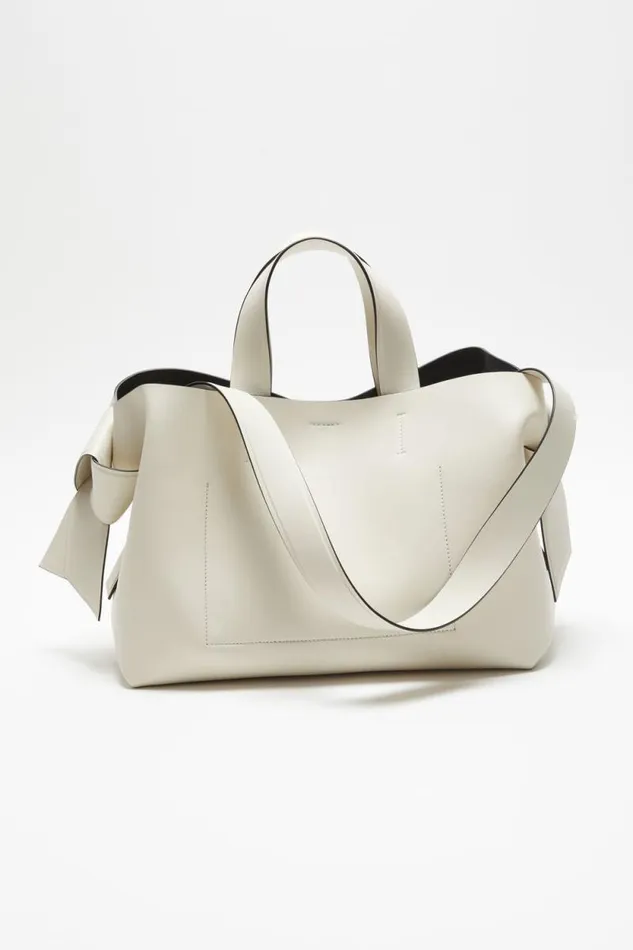 Acne Studios Musubi Midi Tote Whiteblack Men Bags