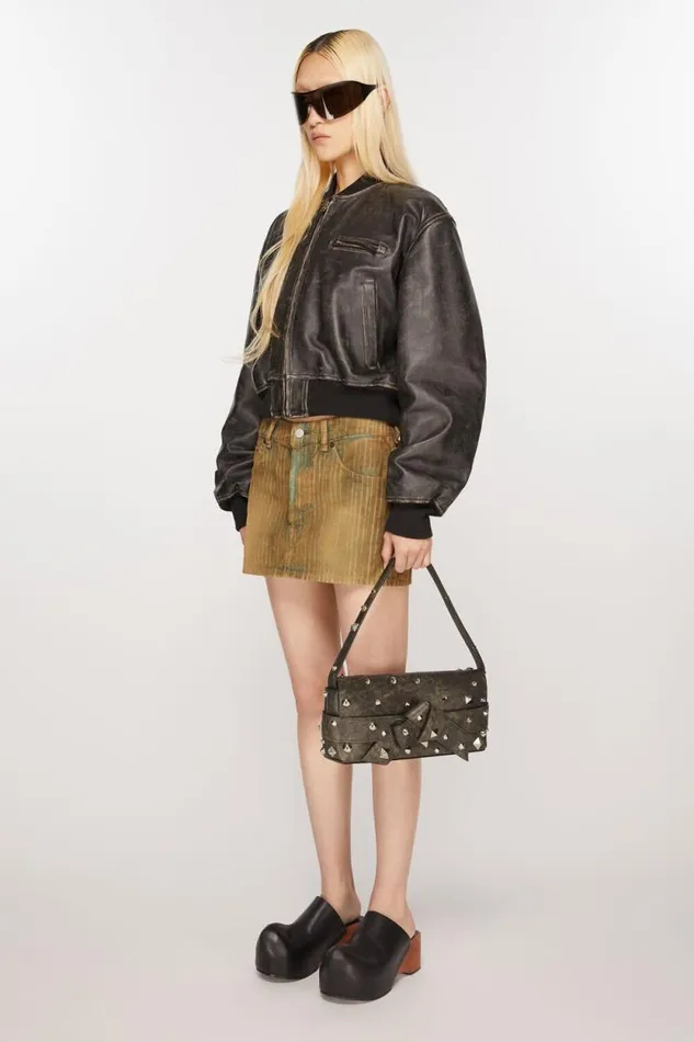 Acne Studios Musubi Shoulder Bag Dark Brown Women Bags