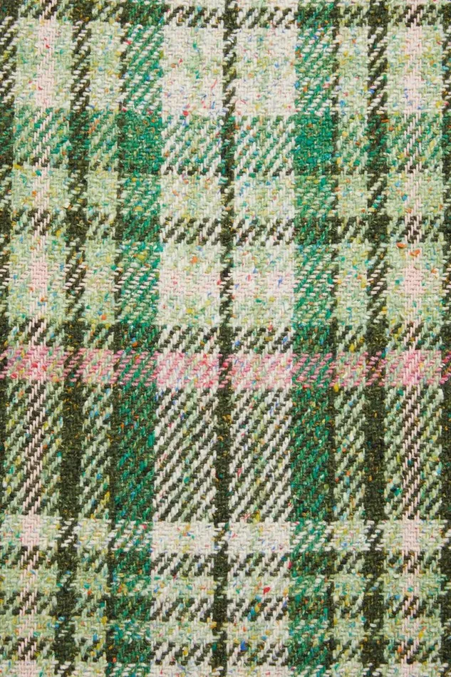 Acne Studios Plaid Fringe Scarf Green Women Scarves Acne Studios Plaid Fringe Scarf Green Women Scarves