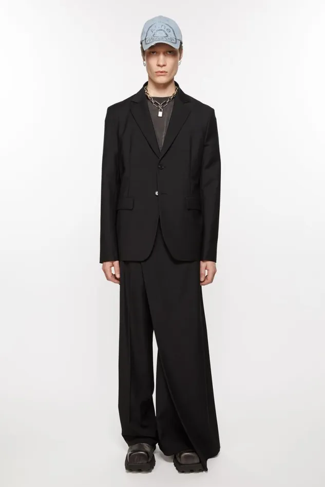 Acne Studios Regular Fit Suit Jacket Black Men Suit Jackets