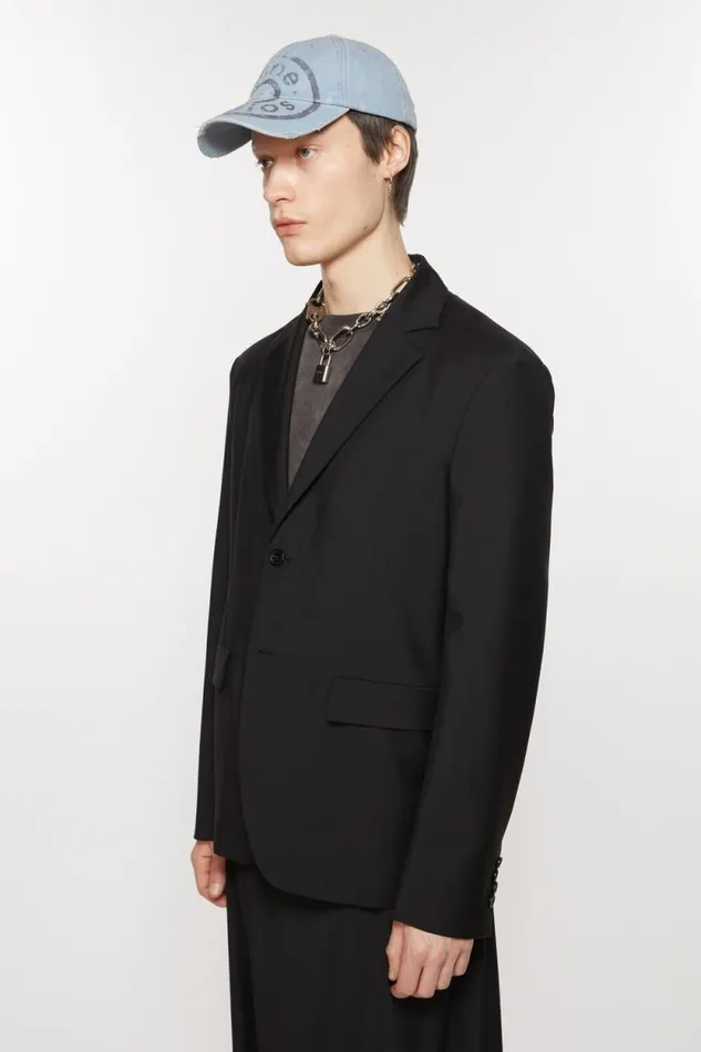 Acne Studios Regular Fit Suit Jacket Black Men Suit Jackets