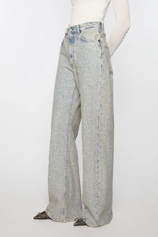 Acne Studios Relaxed Fit Jeans 8211 2022 Monogram Bluebeige Women Jeans Acne Studios Relaxed Fit Jeans 8211 2022 Monogram Bluebeige Women Jeans