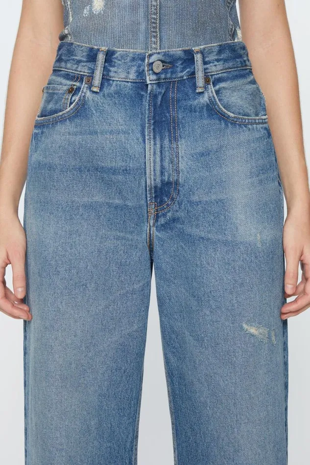 Acne Studios Relaxed Fit Jeans 8211 2022F Mid Blue Women Jeans