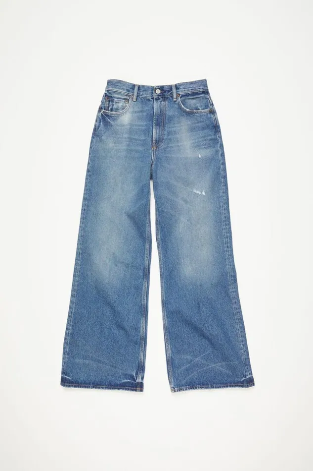 Acne Studios Relaxed Fit Jeans 8211 2022F Mid Blue Women Jeans