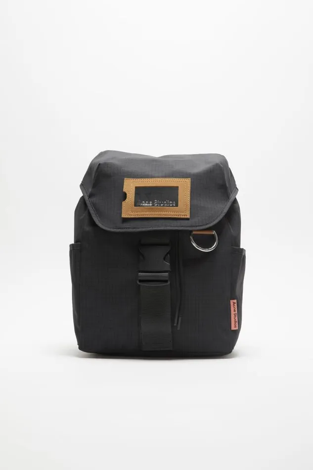 Acne Studios Ripstop Nylon Backpack Black Women Bags