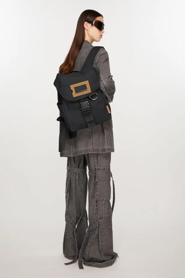 Acne Studios Ripstop Nylon Backpack Black Women Bags Acne Studios Ripstop Nylon Backpack Black Women Bags