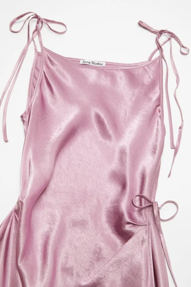Acne Studios Satin Dress Lilac Purple Women Dresses Acne Studios Satin Dress Lilac Purple Women Dresses