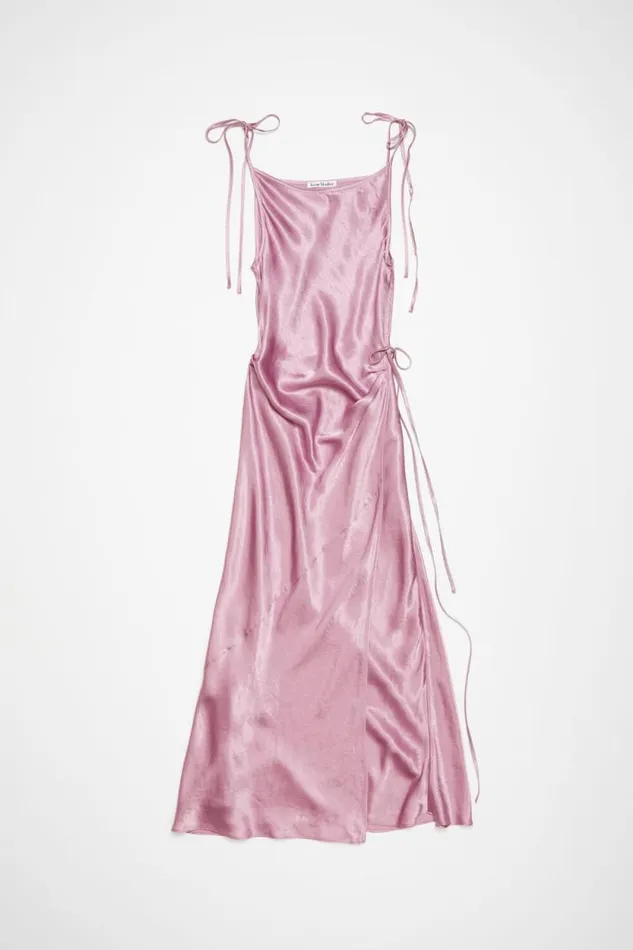 Acne Studios Satin Dress Lilac Purple Women Dresses Acne Studios Satin Dress Lilac Purple Women Dresses