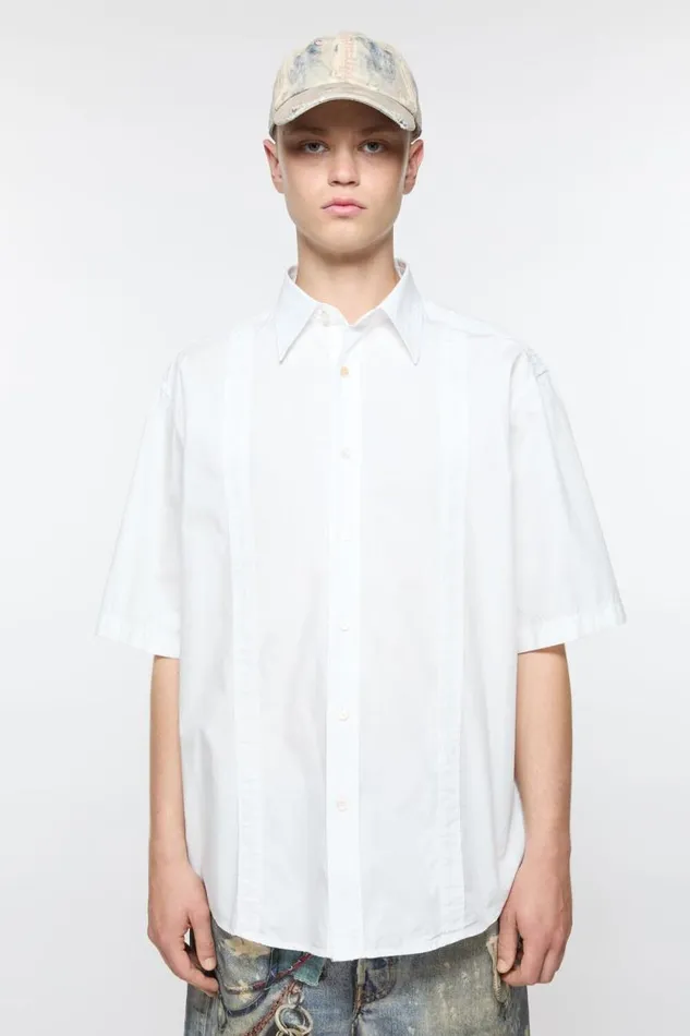 Acne Studios Short Sleeve Buttonup Shirt White Men Shirts
