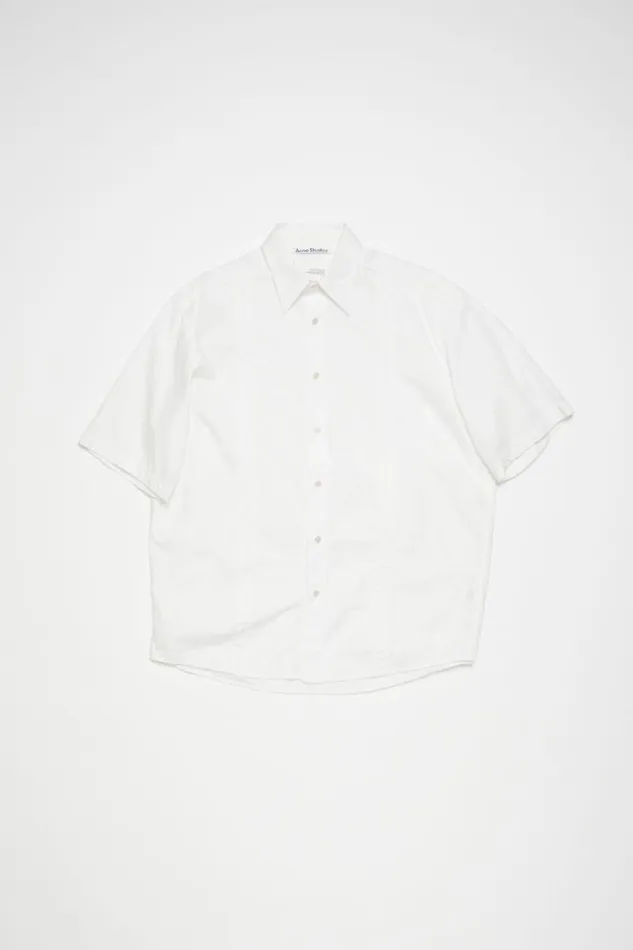 Acne Studios Short Sleeve Buttonup Shirt White Men Shirts Acne Studios Short Sleeve Buttonup Shirt White Men Shirts