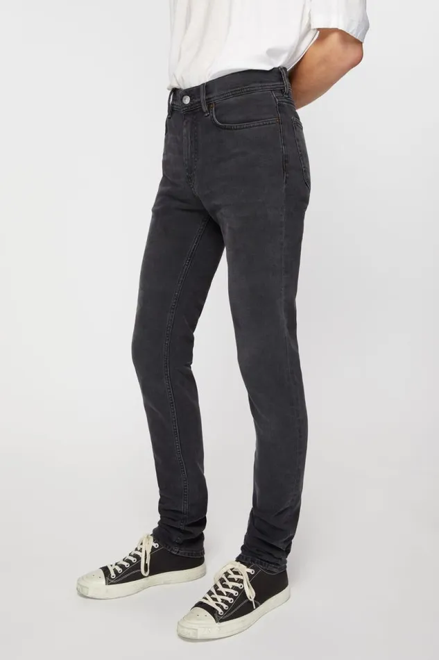 Acne Studios Skinny Fit Jeans 8211 North Used Black Men Jeans