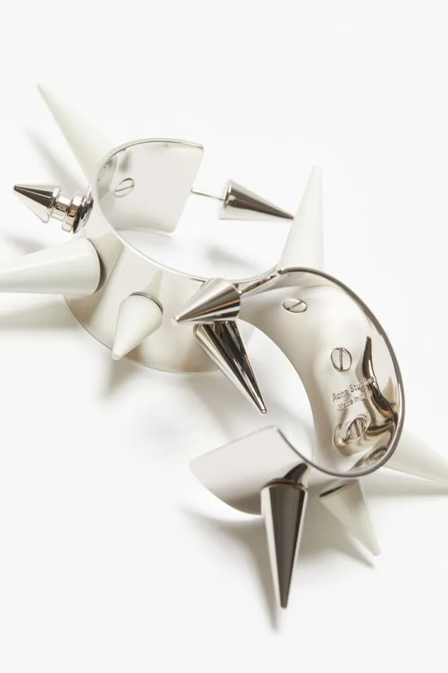 Acne Studios Spike Earrings Silver Women Jewellery Acne Studios Spike Earrings Silver Women Jewellery