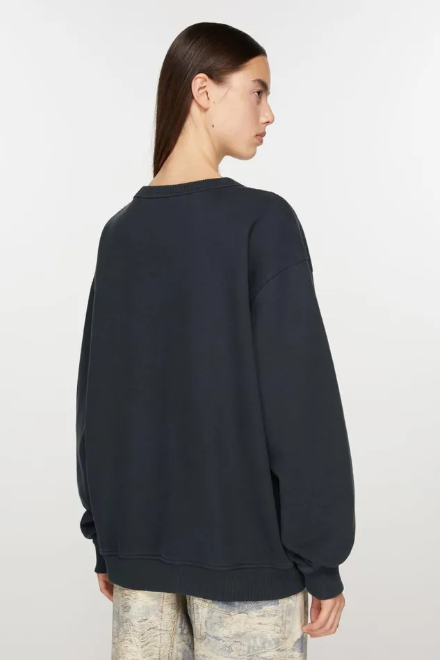 Acne Studios Stamp Logo Sweatshirt Black Women Sweatshirts