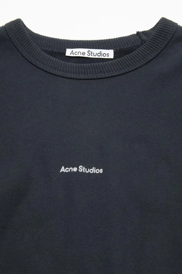 Acne Studios Stamp Logo Sweatshirt Black Women Sweatshirts