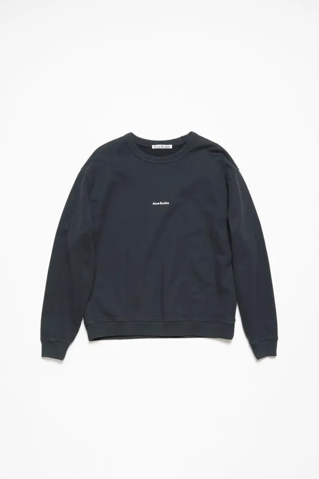 Acne Studios Stamp Logo Sweatshirt Black Women Sweatshirts