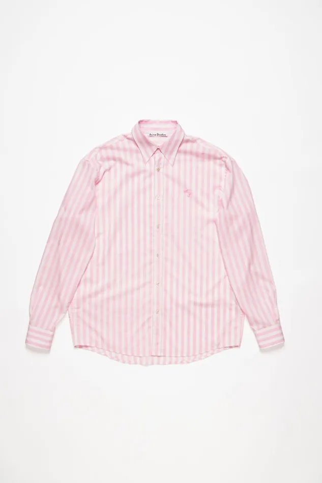 Acne Studios Stripe Buttonup Shirt Pinkwhite Men Shirts Acne Studios Stripe Buttonup Shirt Pinkwhite Men Shirts