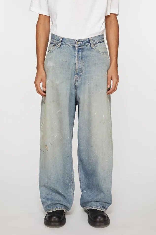 Acne Studios Super Baggy Fit Jeans 8211 2023M Light Blue Men Jeans