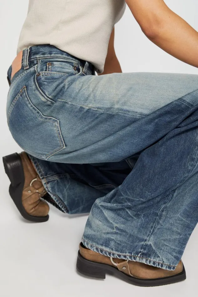 Acne Studios Super Baggy Jeans 8211 2023F Mid Blue Women Jeans Acne Studios Super Baggy Jeans 8211 2023F Mid Blue Women Jeans
