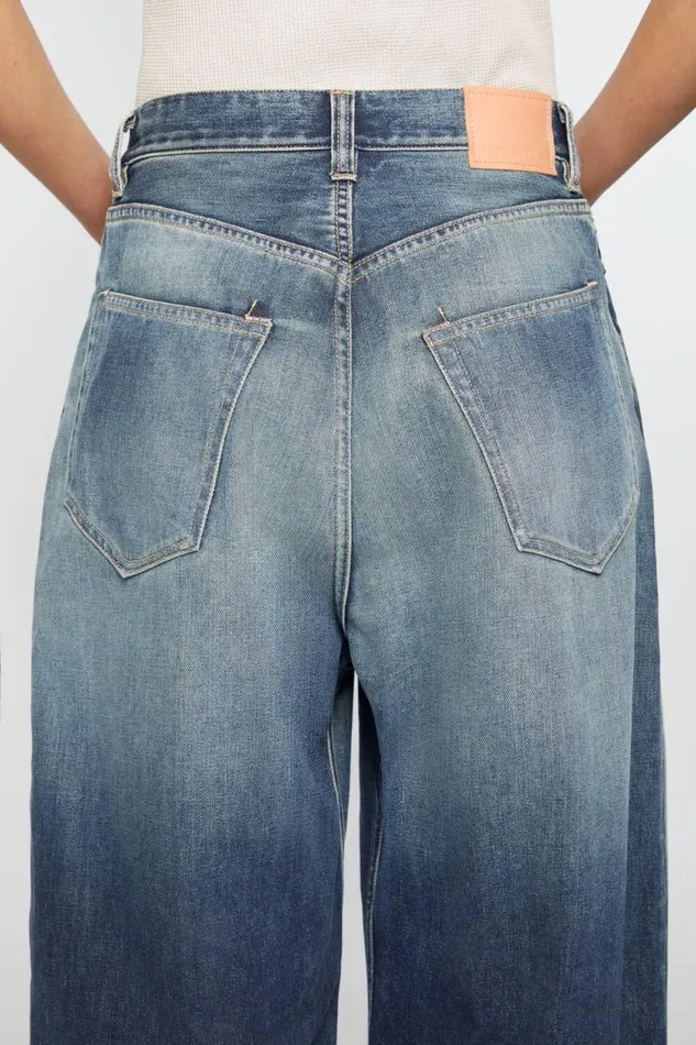 Acne Studios Super Baggy Jeans 8211 2023F Mid Blue Women Jeans Acne Studios Super Baggy Jeans 8211 2023F Mid Blue Women Jeans