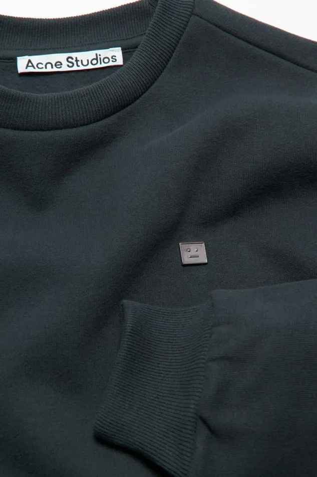 Acne Studios Sweater Face Logo 8211 Regular Fit Dark Grey Women Sweatshirts Acne Studios Sweater Face Logo 8211 Regular Fit Dark Grey Women Sweatshirts