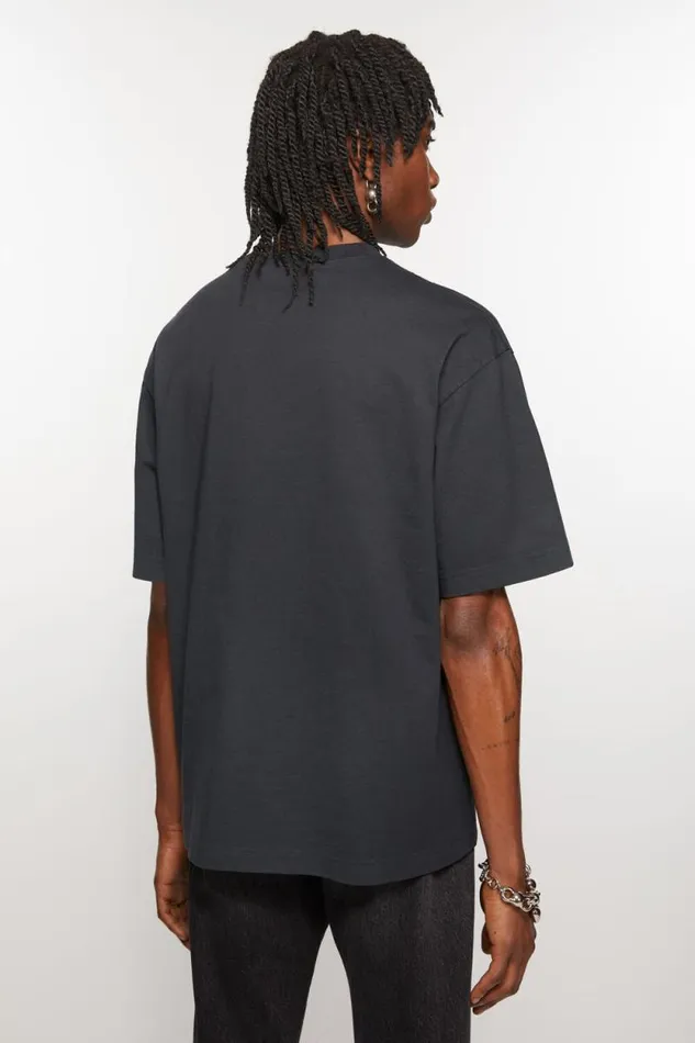 Acne Studios Tshirt Stamp Logo 8211 Relaxed Fit Black Men Tshirts Acne Studios Tshirt Stamp Logo 8211 Relaxed Fit Black Men Tshirts