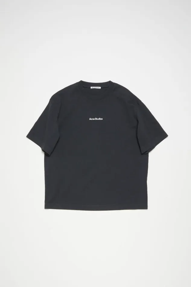 Acne Studios Tshirt Stamp Logo 8211 Relaxed Fit Black Men Tshirts Acne Studios Tshirt Stamp Logo 8211 Relaxed Fit Black Men Tshirts