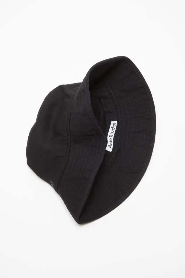Acne Studios Twill Bucket Hat Black Men Hats Acne Studios Twill Bucket Hat Black Men Hats