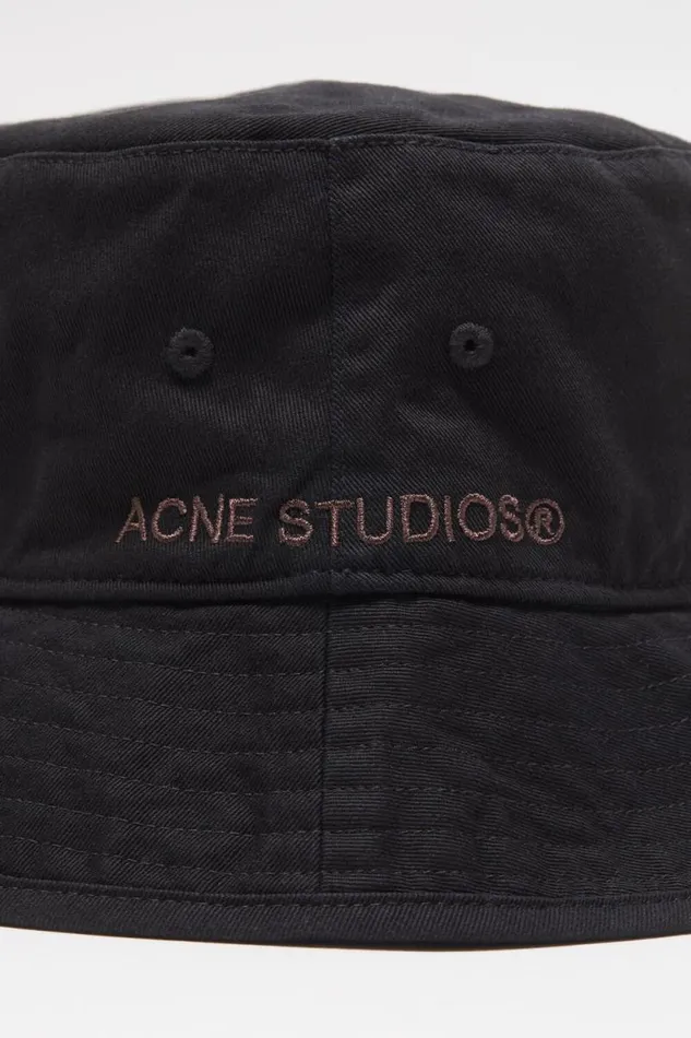 Acne Studios Twill Bucket Hat Black Men Hats Acne Studios Twill Bucket Hat Black Men Hats